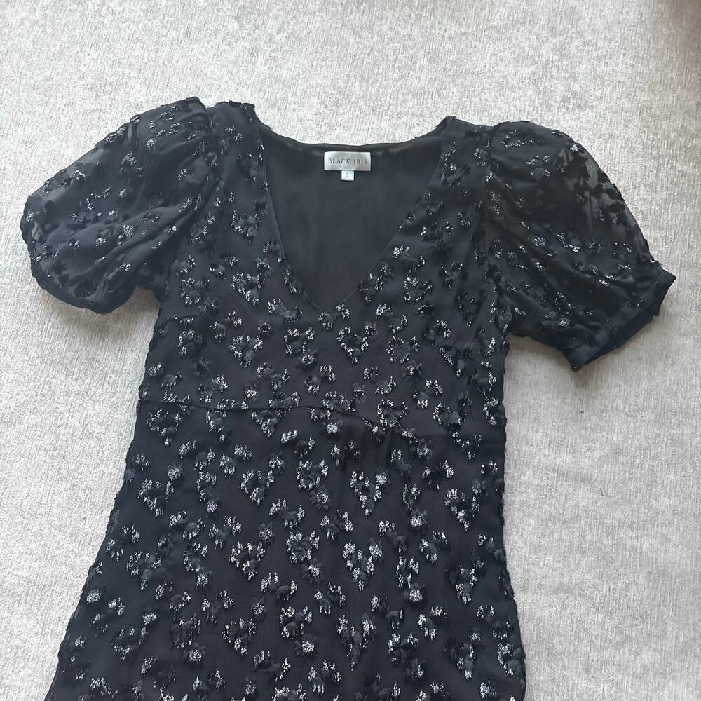 $1,400 Black Iris The Daisy Maxi Dress in Black - Picture 1 of 6